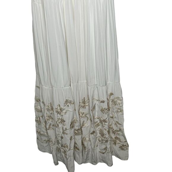 NWOT Ramy Brook Kahlil Maxi Dress‎ XXL Embroidered Hem Beachy Tiered NO BELT - Picture 5 of 12